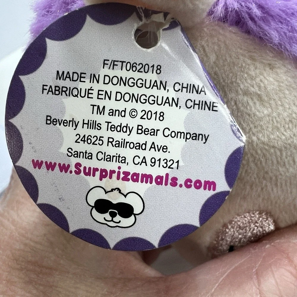 Surprizamals Baby Millie Mama Melanie Plush Purple‎ Hedgehog Stuffed Toy